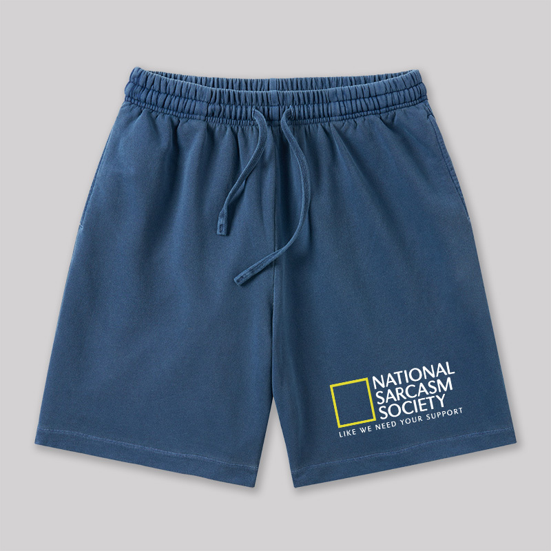National Sarcasm Society Geeky Washed Shorts