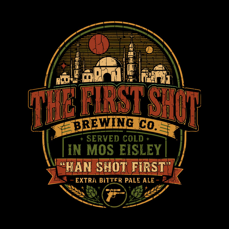 The First Shot Brewing Co. Galactic Smuggler Ale Geek T-Shirt