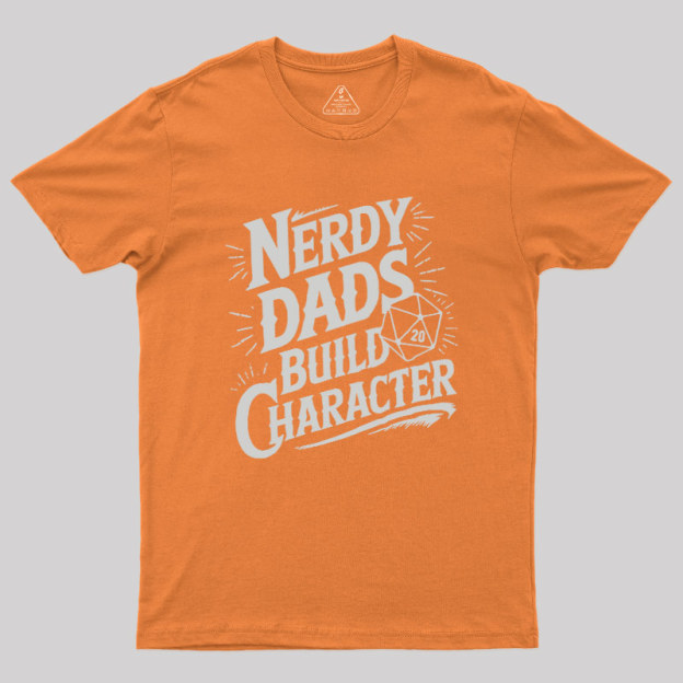 Nerdy Fathers Bulid Character Geek T-Shirt