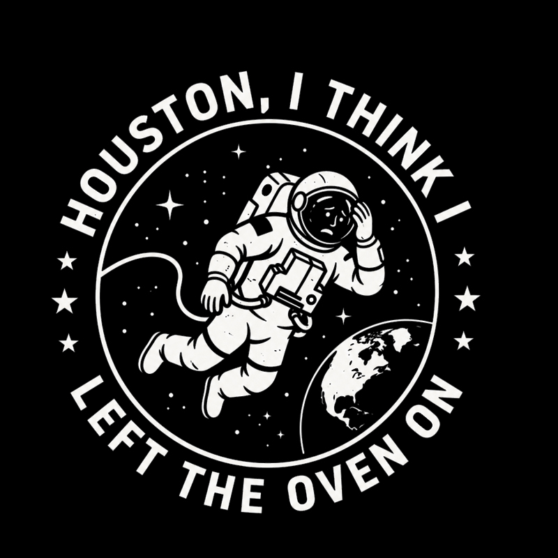 Houston I Think Left The Oven On Geek T-Shirt