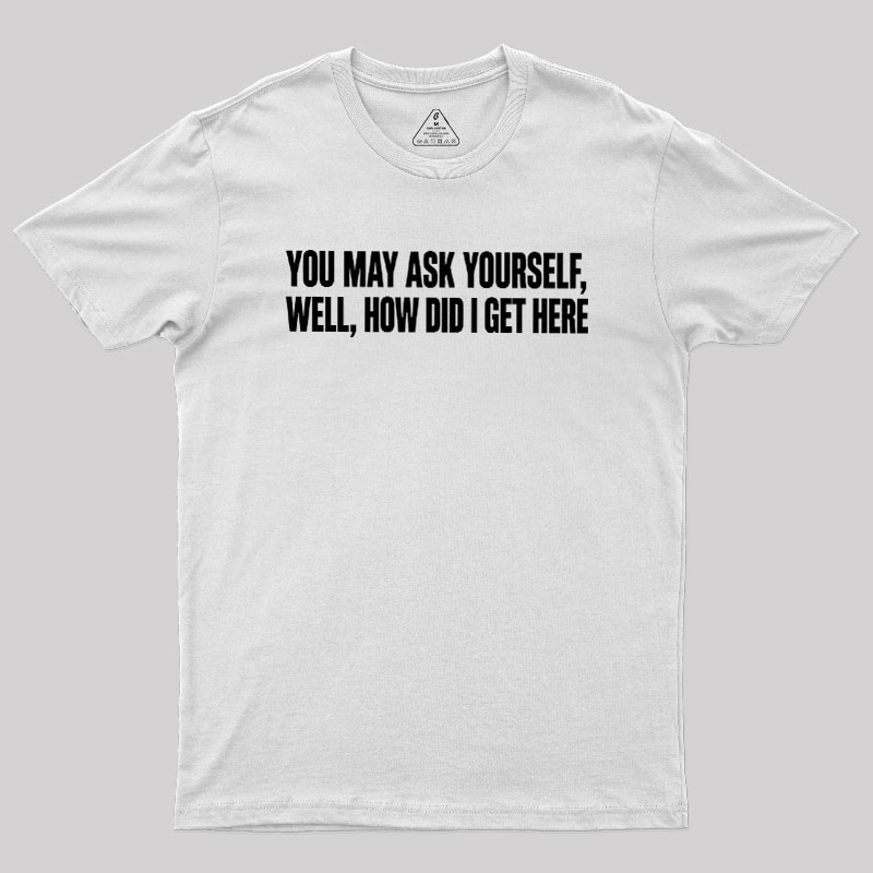 You May Ask Yourself Well How Did I Get Here Geek T-Shirt