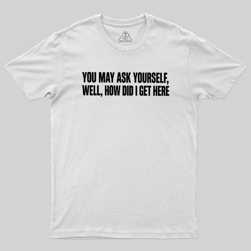 You May Ask Yourself Well How Did I Get Here Geek T-Shirt
