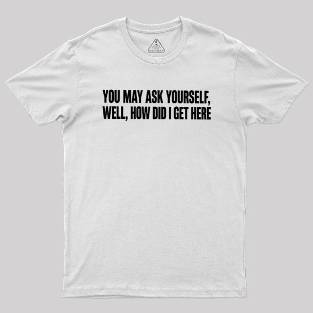 You May Ask Yourself Well How Did I Get Here Geek T-Shirt