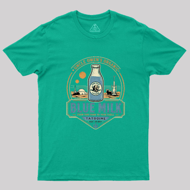 Organic Blue Milk Geek T-Shirt