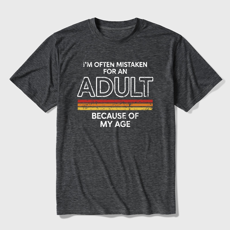 Mistaken For An Adult Ultra Soft Heather Tee