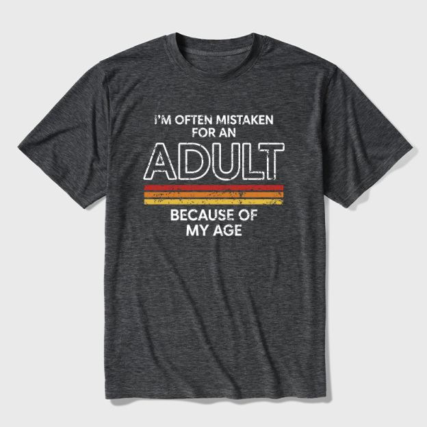 Mistaken For An Adult Ultra Soft Heather Tee