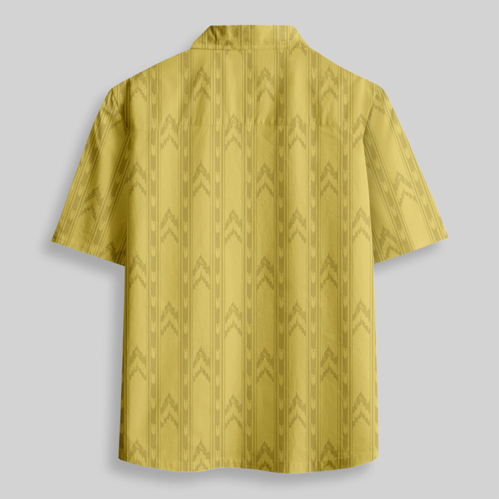Backrooms Wallpaper Button Up Pocket Shirt