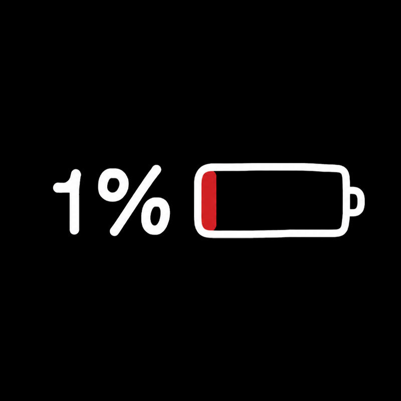 Low Battery Warning Geek T-Shirt