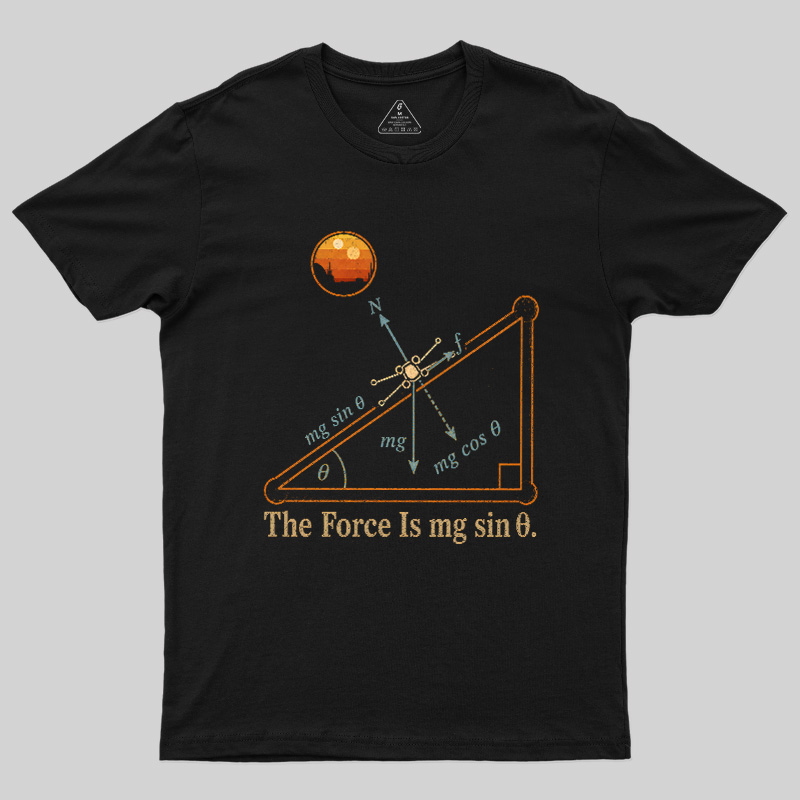 The Force Is Mg Sinθ Geek T-Shirt