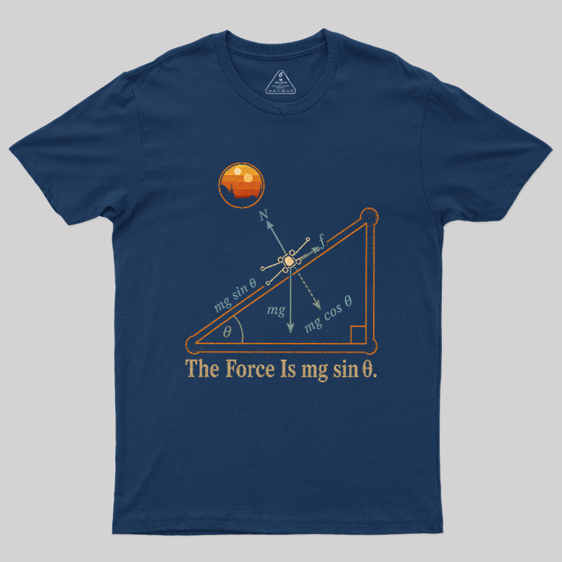 The Force Is Mg Sinθ Geek T-Shirt
