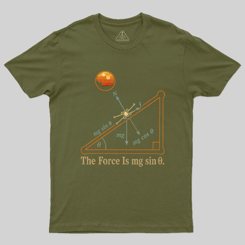 The Force Is Mg Sinθ Geek T-Shirt