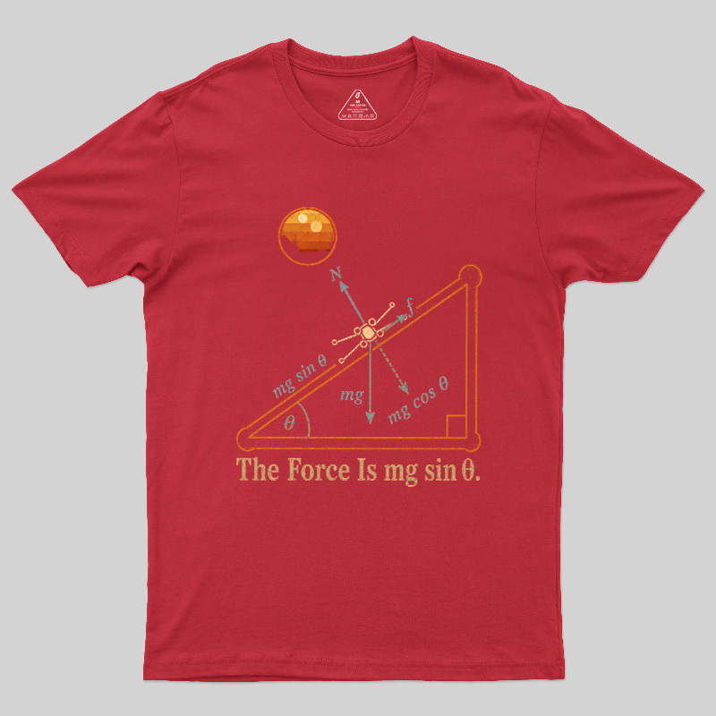 The Force Is Mg Sinθ Geek T-Shirt