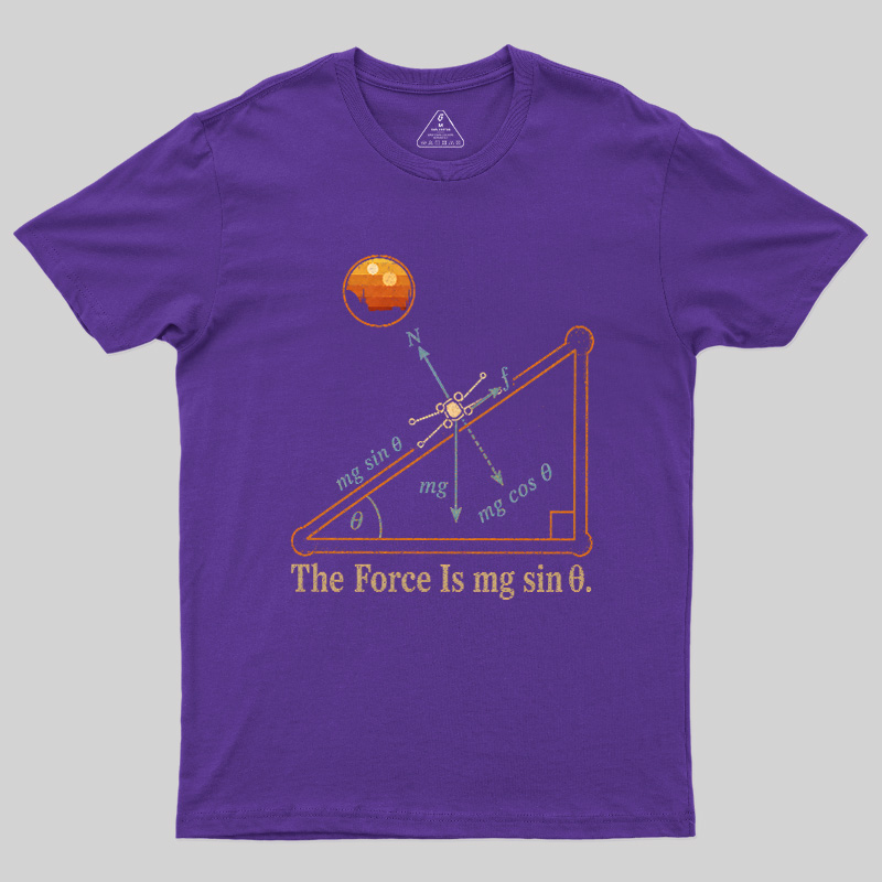 The Force Is Mg Sinθ Geek T-Shirt