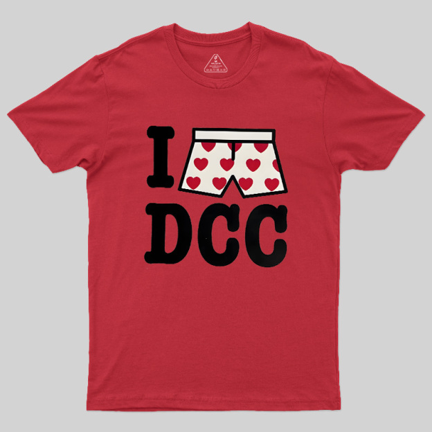 Heart-Print Boxers Geek T-Shirt