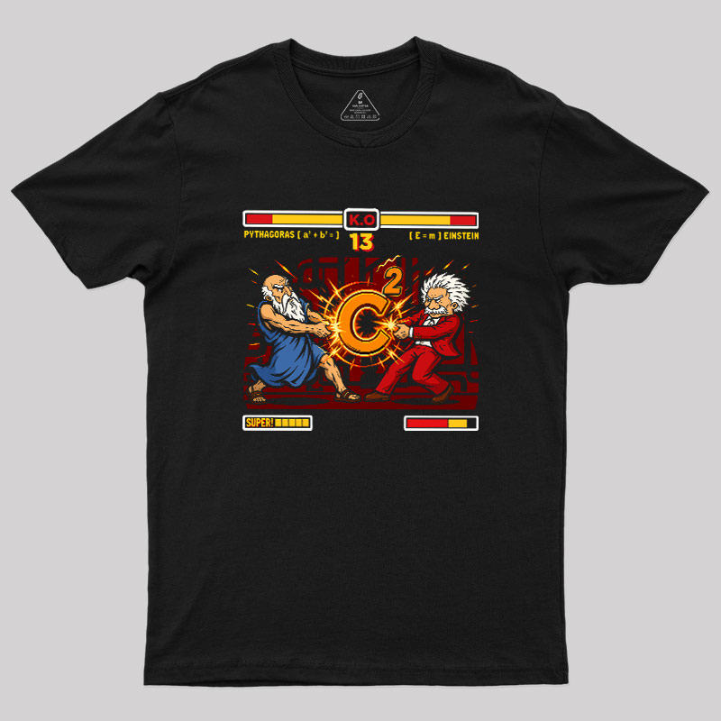 Mathematician Physicist Arcade Battle Geek T-Shirt