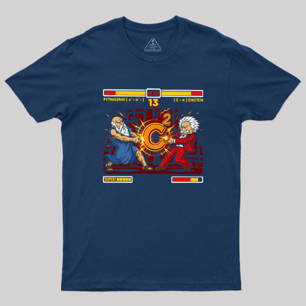 Mathematician Physicist Arcade Battle Geek T-Shirt