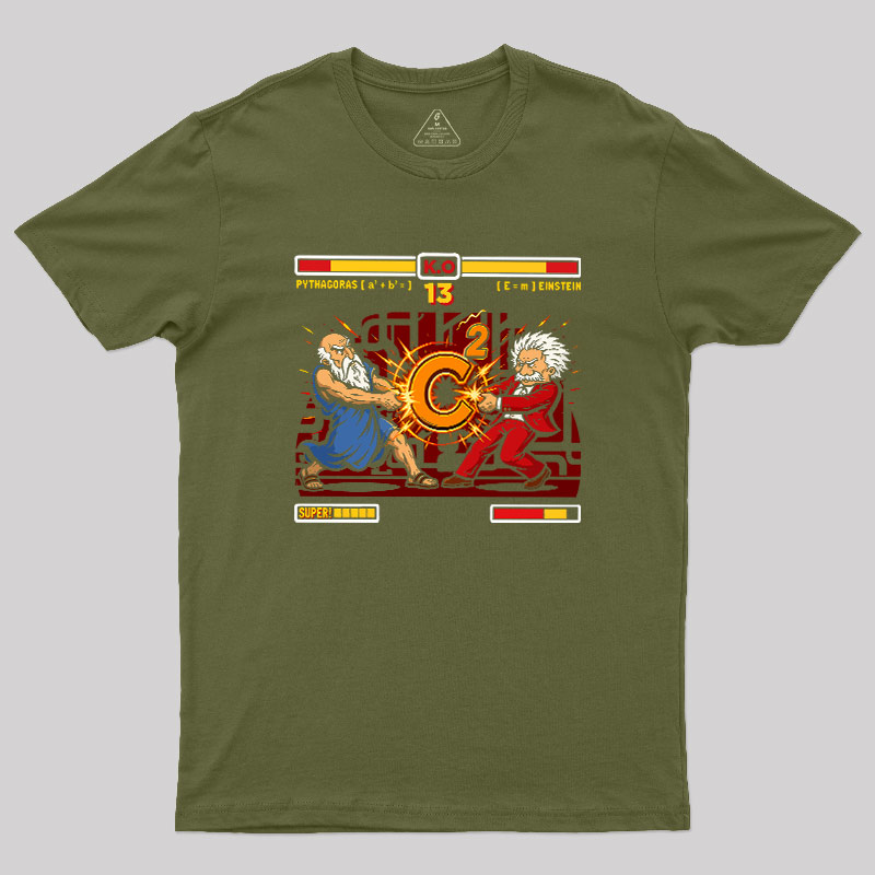 Mathematician Physicist Arcade Battle Geek T-Shirt