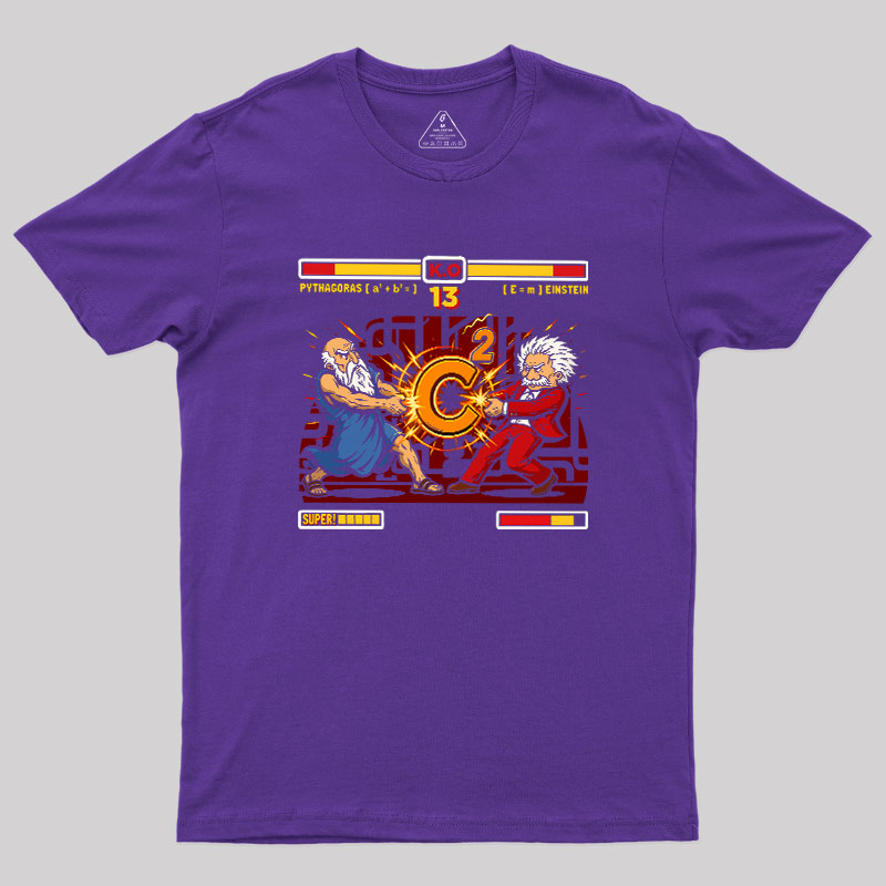 Mathematician Physicist Arcade Battle Geek T-Shirt