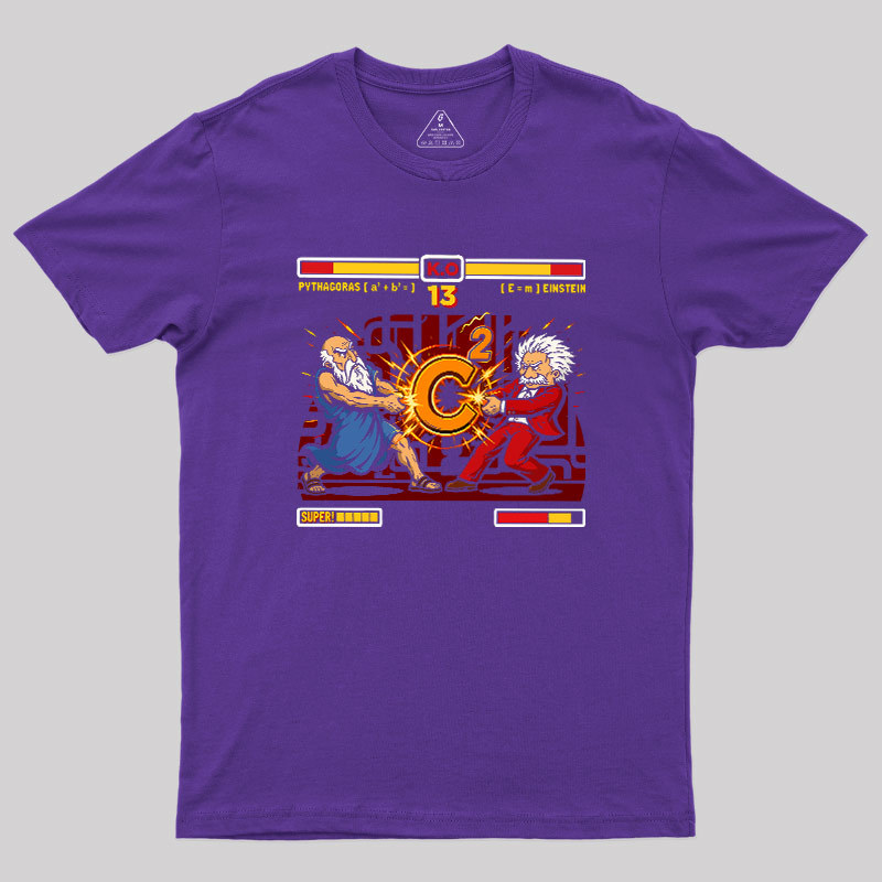 Mathematician Physicist Arcade Battle Geek T-Shirt