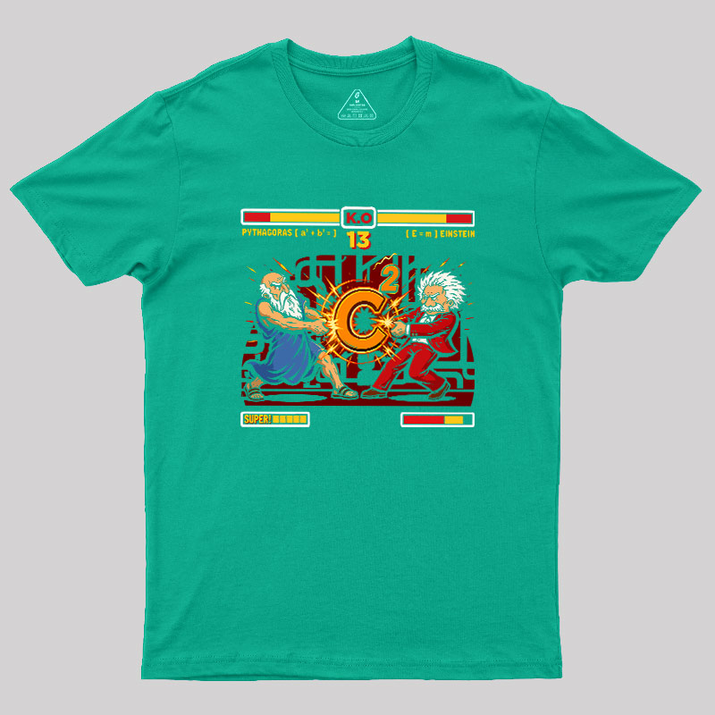 Mathematician Physicist Arcade Battle Geek T-Shirt