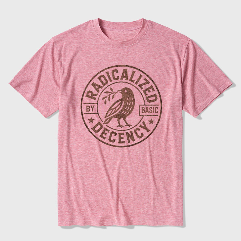 Radicalized By Basic Decency Ultra Soft Heather Tee