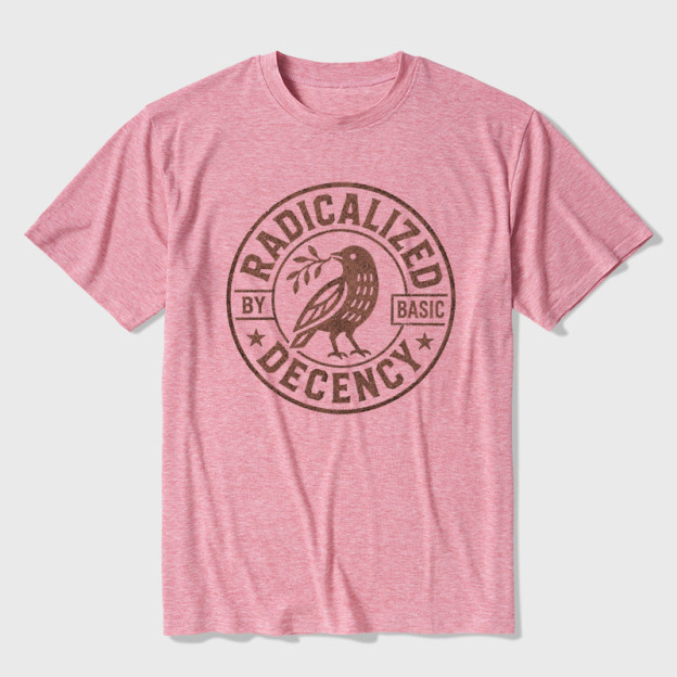 Radicalized By Basic Decency Ultra Soft Heather Tee