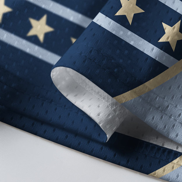 Navy Light Gold Space Planet Geek Mesh Jersey
