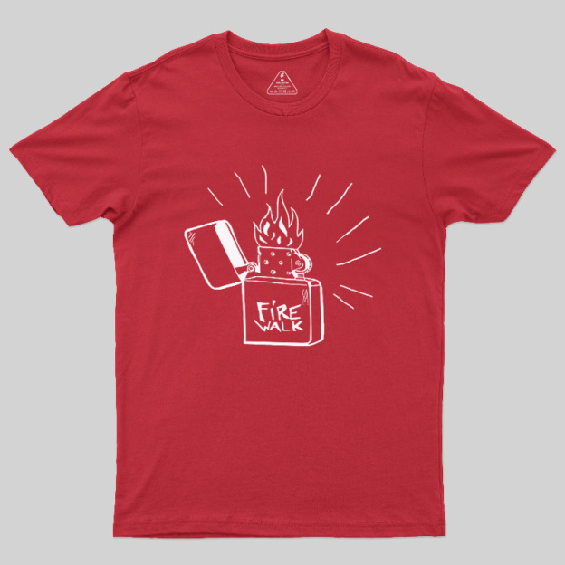 Black White Flame Fuel Lighter Geek T-Shirt