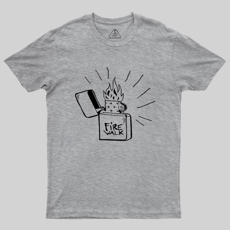Black White Flame Fuel Lighter Geek T-Shirt