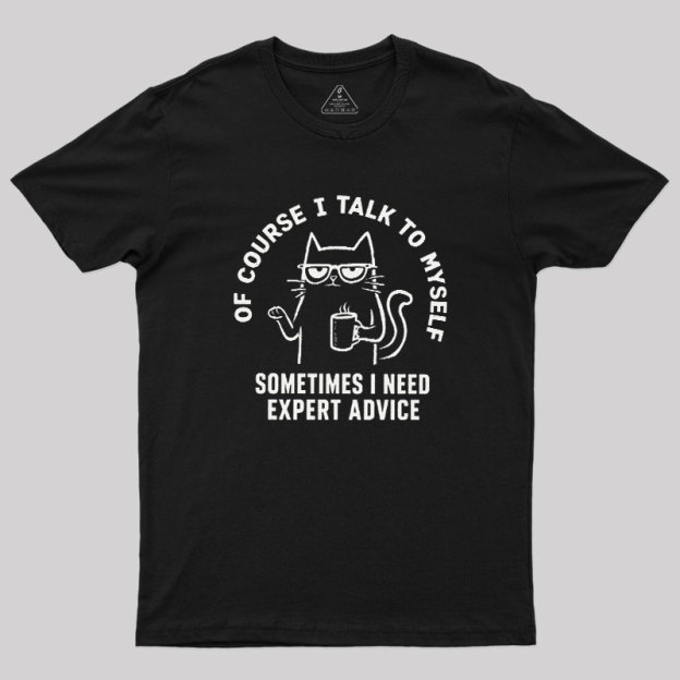 Talk To Myself Cat Geek T-Shirt