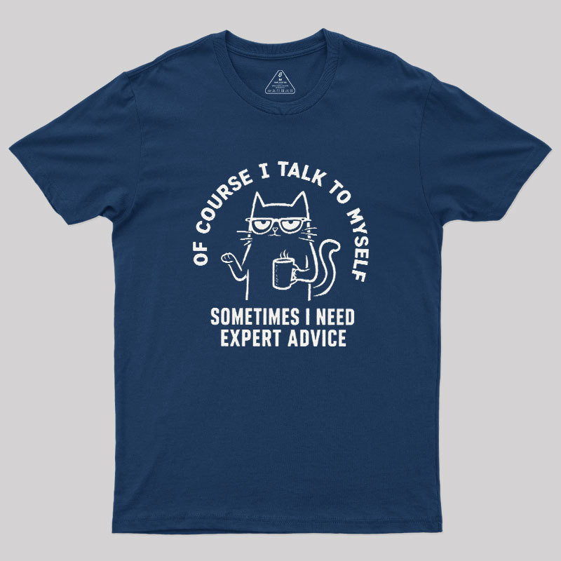 Talk To Myself Cat Geek T-Shirt