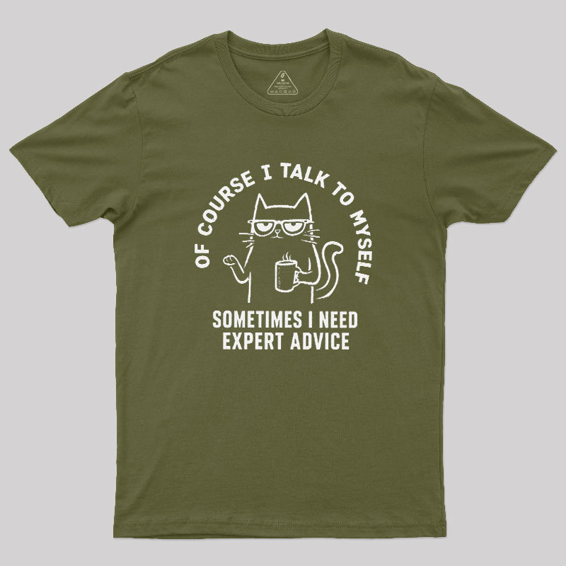Talk To Myself Cat Geek T-Shirt