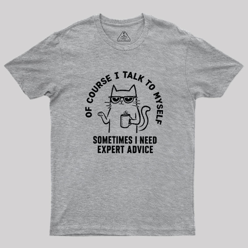Talk To Myself Cat Geek T-Shirt