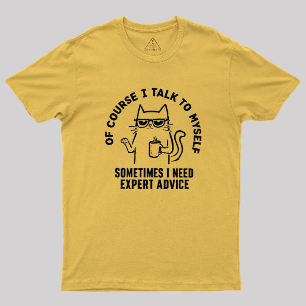 Talk To Myself Cat Geek T-Shirt