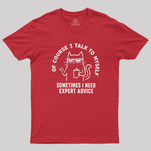 Talk To Myself Cat Geek T-Shirt