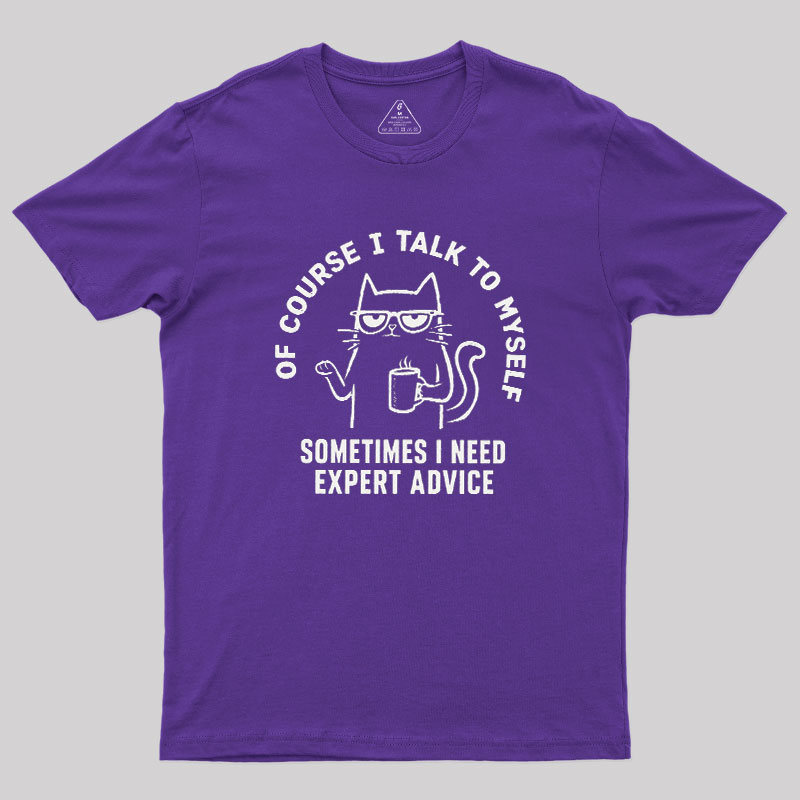 Talk To Myself Cat Geek T-Shirt