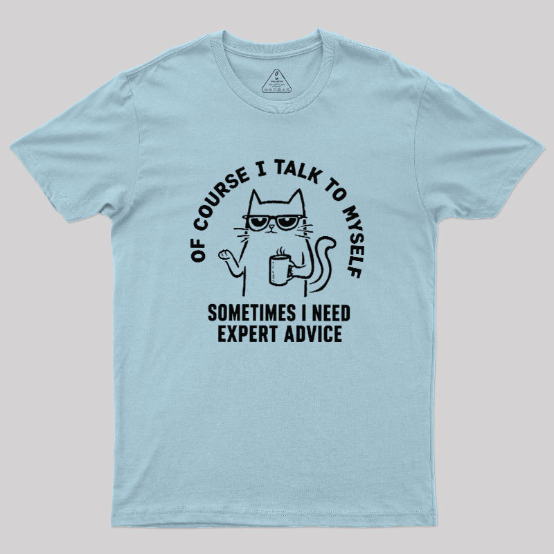 Talk To Myself Cat Geek T-Shirt