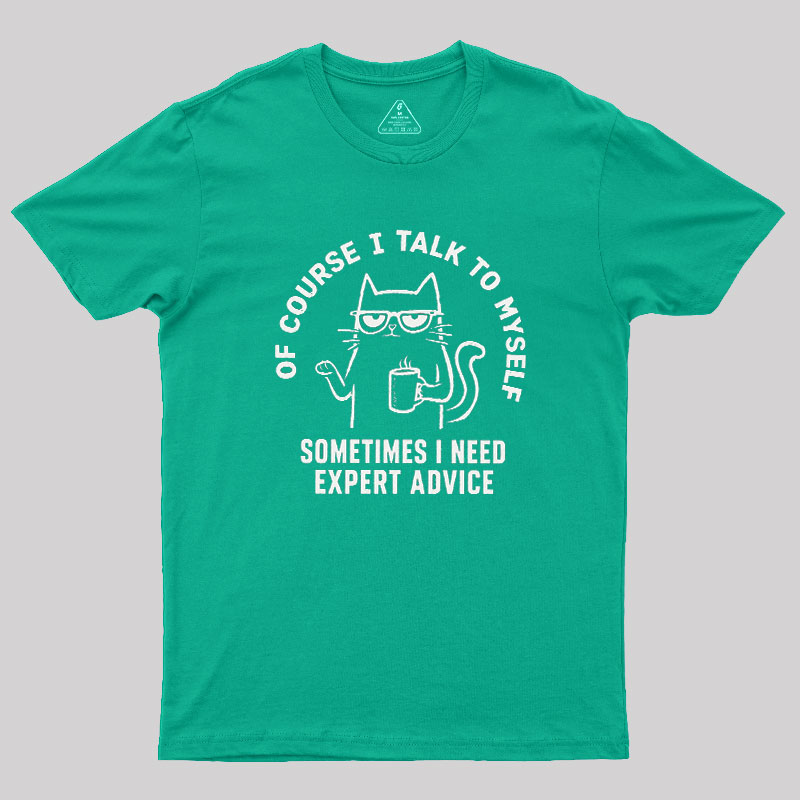 Talk To Myself Cat Geek T-Shirt