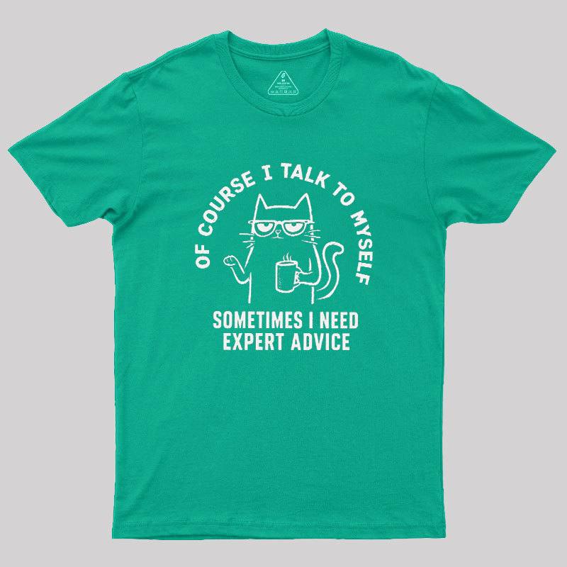 Talk To Myself Cat Geek T-Shirt