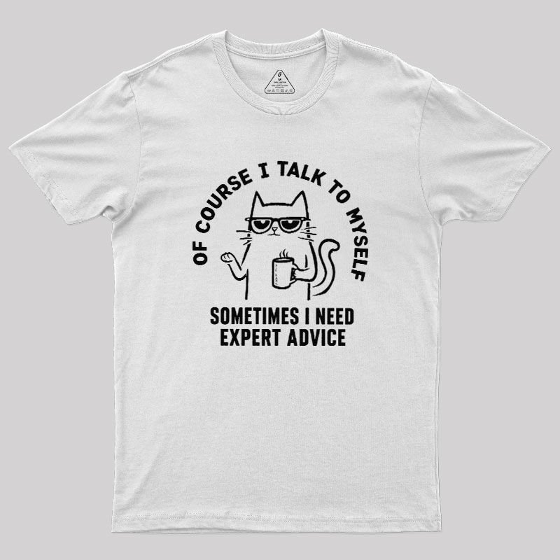 Talk To Myself Cat Geek T-Shirt