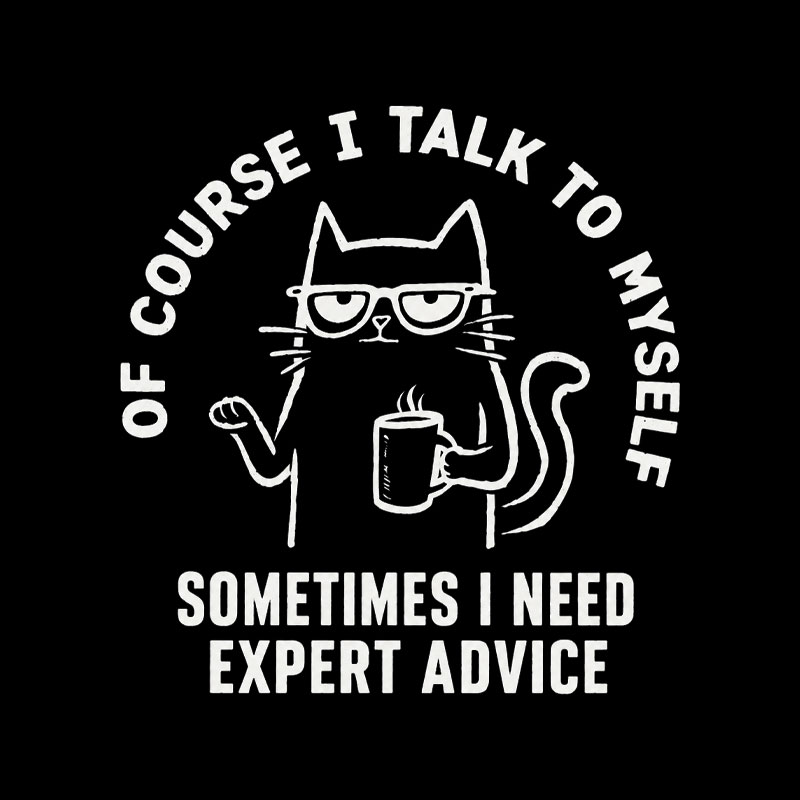 Talk To Myself Cat Geek T-Shirt