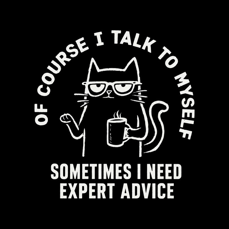 Talk To Myself Cat Geek T-Shirt