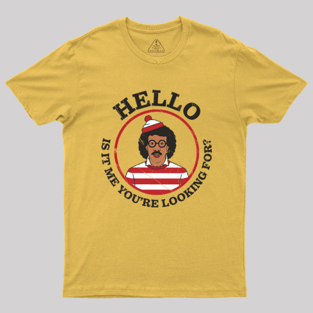 Hello,Is It Me You're Looking For Mashup Geek T-Shirt