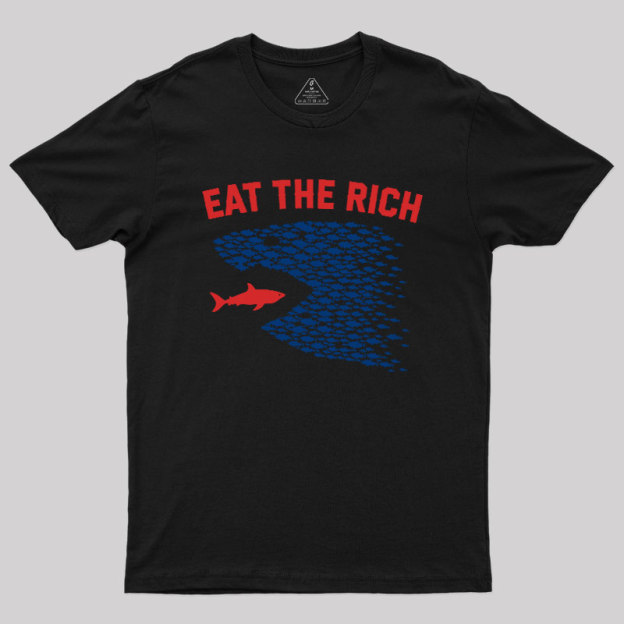 Eat the Rich Fish Wave Geek T-Shirt
