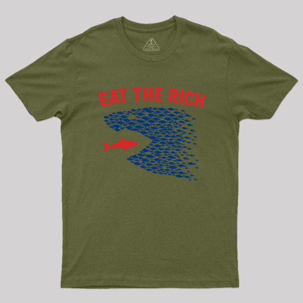 Eat the Rich Fish Wave Geek T-Shirt