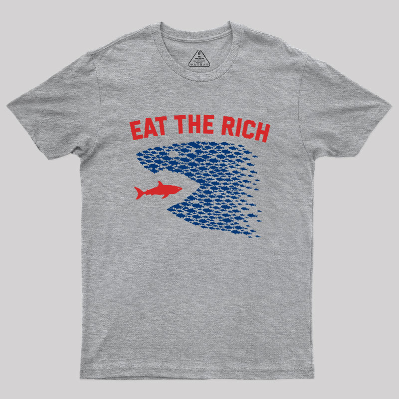 Eat the Rich Fish Wave Geek T-Shirt