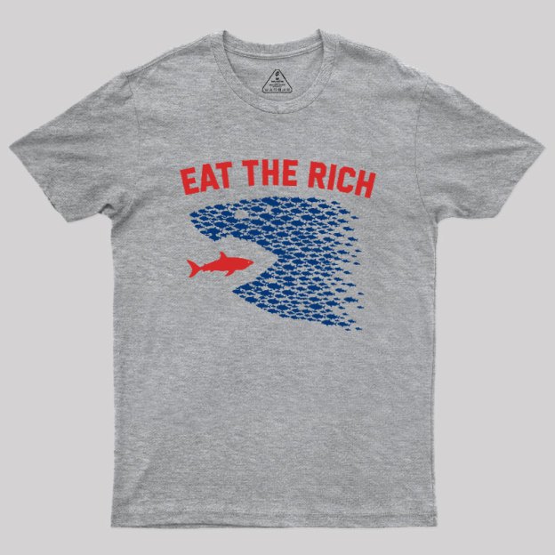 Eat the Rich Fish Wave Geek T-Shirt