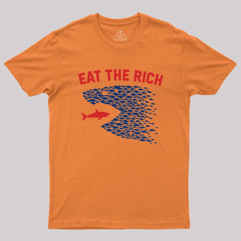 Eat the Rich Fish Wave Geek T-Shirt