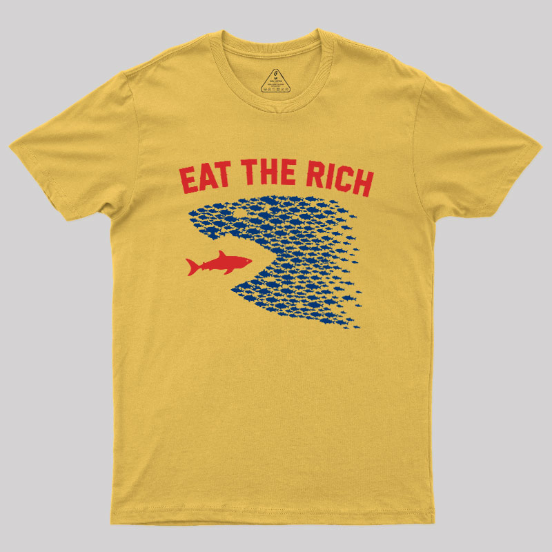 Eat the Rich Fish Wave Geek T-Shirt