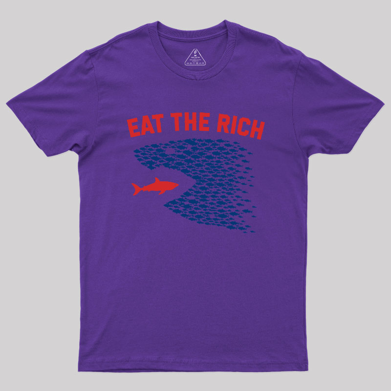 Eat the Rich Fish Wave Geek T-Shirt